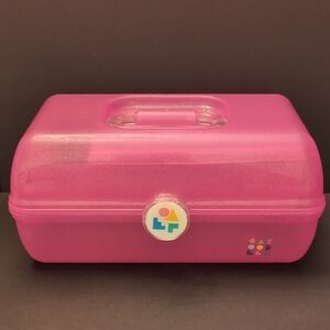 Caboodles Pink Sparkle On The Go Girl Travel Makeup Case .